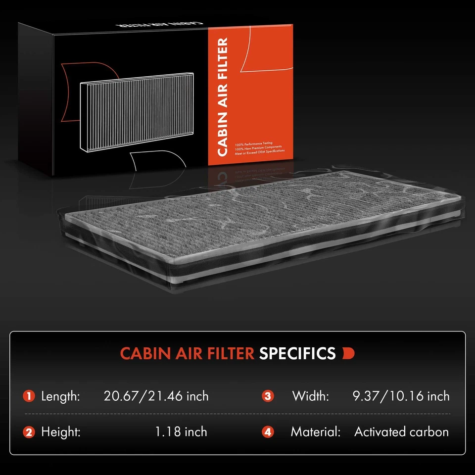 2x Nuevo filtro de aire de cabina de carbón activado para E53 BMW X5 Land Rover Range Rover Foto 2 de 4