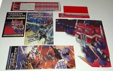 1984 G1 Transformers OPTIMUS PRIME Box Art with Instructions Tech Spec & Reader