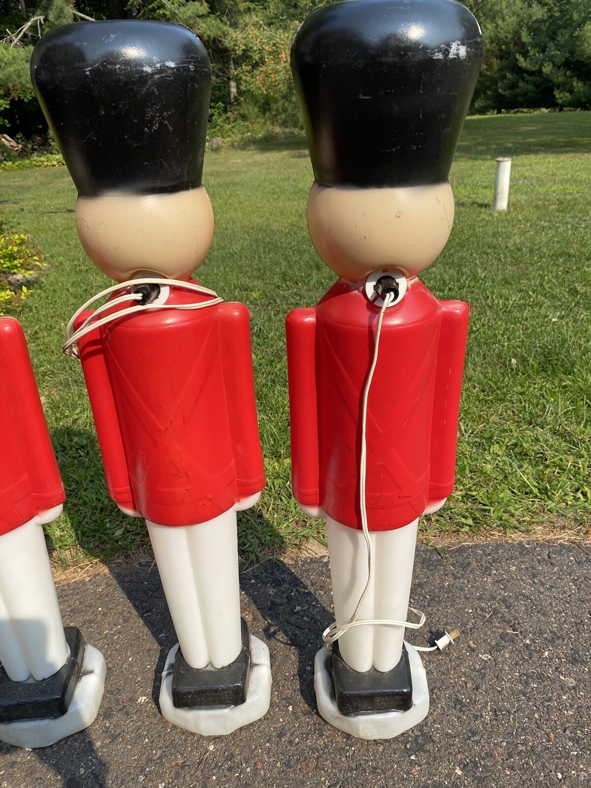 Vtg Lot Of 4 31" Blow Mold Christmas Light Up Toy Soldier Yard Decor eBay