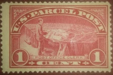 TRAVELSTAMPS: 1913 US SCOTT #Q1 ,1c PARCEL POST OFFICE CLERK MNH MINT OG HINGED