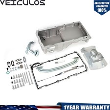 Front Wet Sump Retrofit Engine Oil Pan For Chevy Ls Ls1 Ls2 Ls3 Lsx V8 4.8l 6.2l