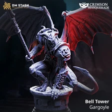 Bell Tower Gargoyle  Medium 32mm Resin Miniature  Crimson Masquerade RPG Model