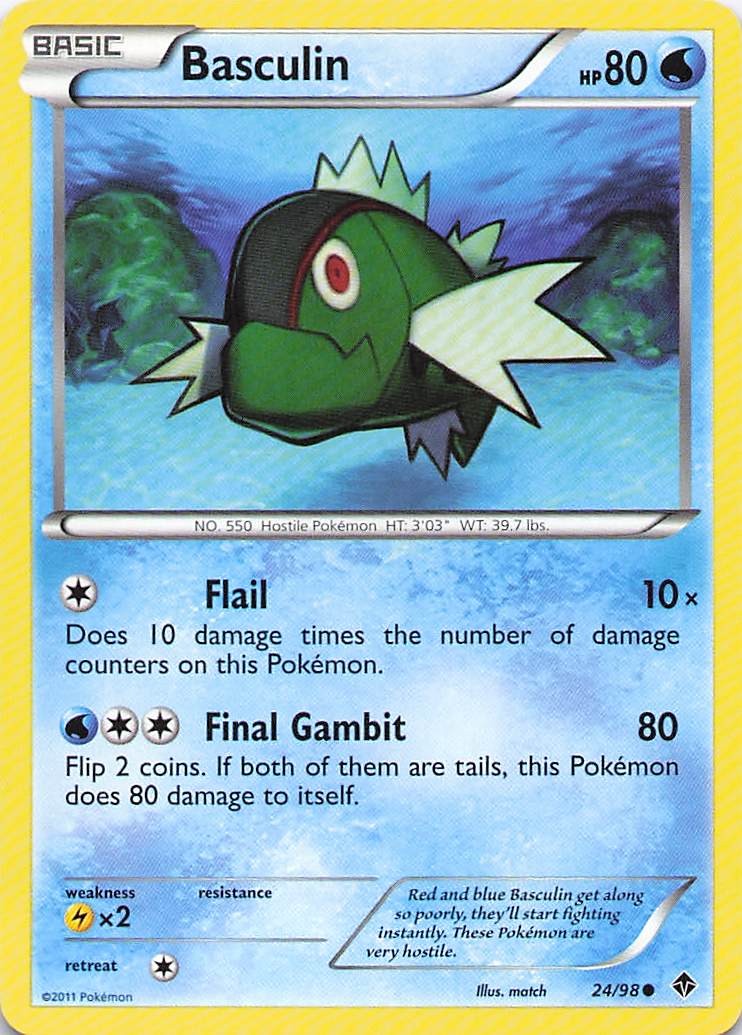 Pokemon Card - Basculin - (24/98 - Emerging Powers)