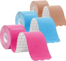 3 Rolls 60 Strips Precut Kinesiology Tape for Pro Athletic Sports Activities