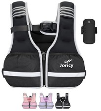 Weighted Vest Woman Men 16lbs Weight Vest Zipper Front Rucking Vests With Reflec