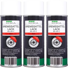 3x Pack KOKA Bremssattellack Rot Thermolack Spray hitzebeständig 300°C Bremsen