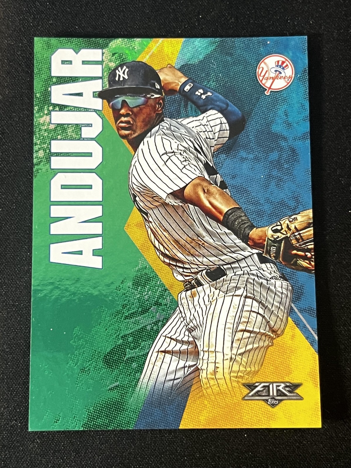 2019 Topps Fire #180 Miguel Andujar Green #/199