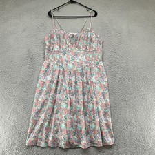 American Eagle Dress Womens XXL Floral Smocked Sundress Pockets Lined