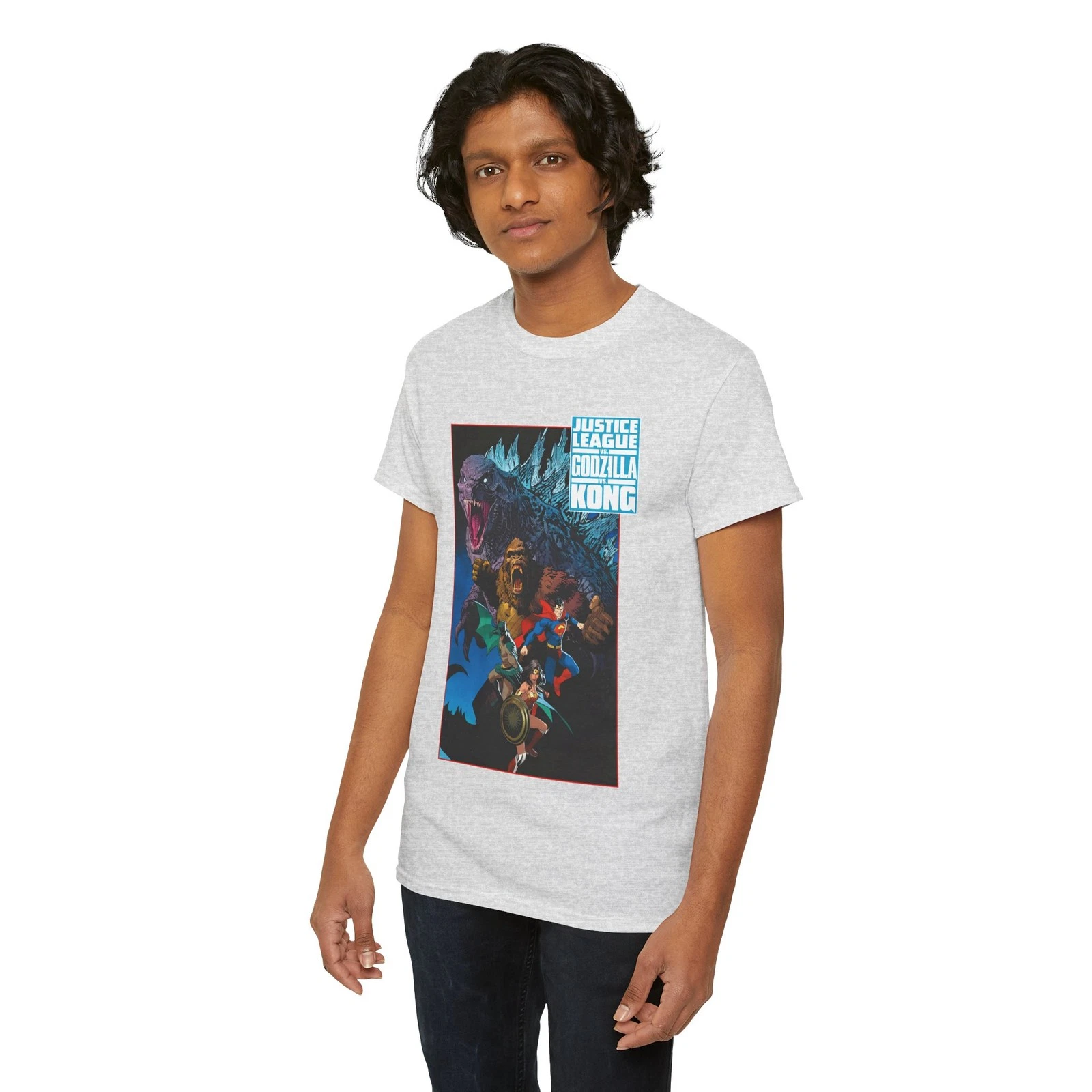 Justice League Vs god zilla Vs Kong T-Shirt - Dan Mora Art - Superman - DC Comics