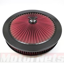 14x2 Air Cleaner Muscle Car High Super Flow Thru Recessed Drop Washable Black 14x2 Air Cleaner Muscle Car High Super Flow Thru Recessed Drop Washable Black