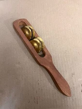 Vintage Jingle Stick Tambourine Shaker Handheld Percussion Instrument