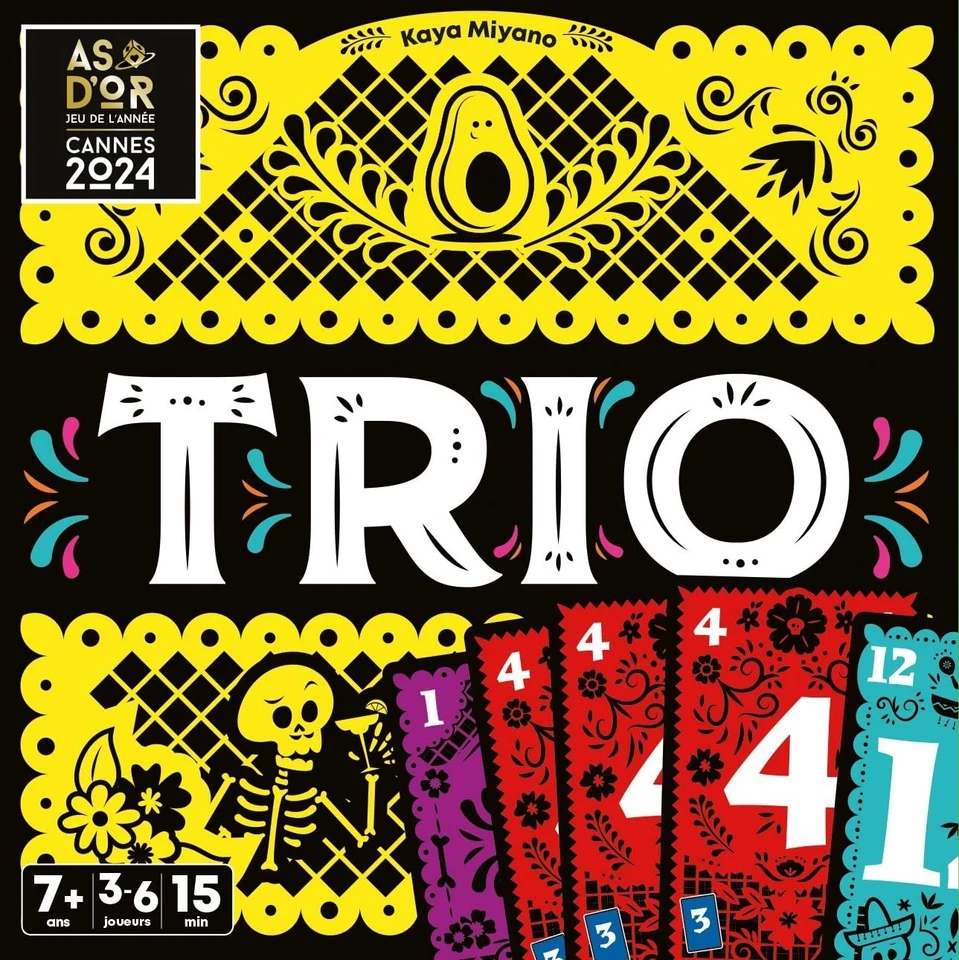 Jeu de cartes Trio As d'or 2024 3 à 6 joueurs Fabriqué en France - Photo 3/4