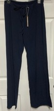 Skims Cotton Jersey Straight Leg Pant Size Large Navy   
