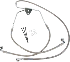 Drag Specialties Extended Stainless Steel Front Brake Line Kit 1741-2628