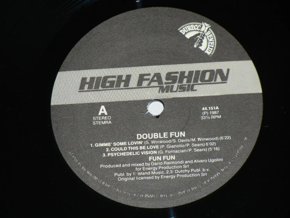 FUN FUN - Double Fun RARE LP HOLLAND 1987 ITALO DISCO - Immagine 3 di 4