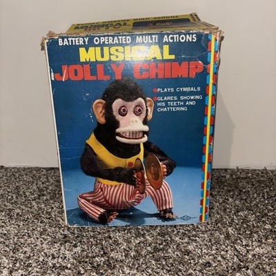 Vintage 1960's Musical Jolly Chimp No. 4910 Battery Operated w