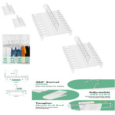 Kleiderbügel 20 Stück Antirutsch Clips Haken Hosenständer