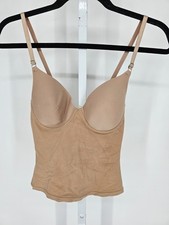 Flexees Womens Sz 36B Lightly Padded Corset Shaper Top Beige Slimming