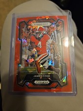 2024 Panini Prizm Draft Picks - James Cook #11 Red Ice Prizm Georgia, Buffalo 🔥