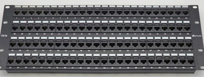 IC Network 96 Port CAT5e RJ45 Patch Panel   19'' Rackmount   Ethernet   Tested