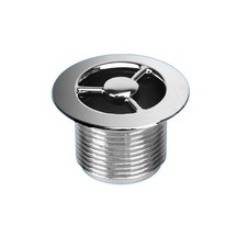 McAlpine S/GRID-25PB-CP Chrome Plated Sink Overflow Plain Grid Cover