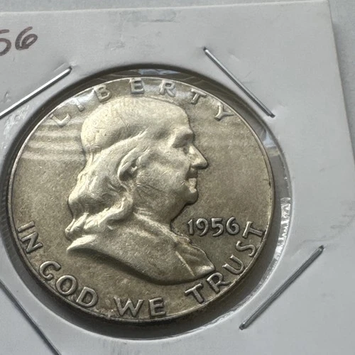 1956 50C Franklin Half Dollar Great Condition 90% Silver
