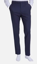 Calvin Klein Men's Blue X Slim-Fit Wool-Blend Stretch Suit Pants Size 34W 30L