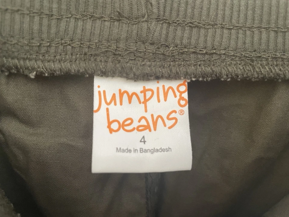 Jumping Beans Kids Boys Camo 100% Cotton Adjustable Waist Jogger Pants Green 4 - Image 2 of 4