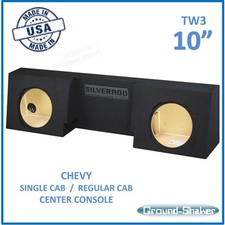 Chevy Silverado 2007 - 2026 Regular Cab / Single Cab 10" Dual Sealed TW3 Sub Box