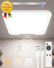 Rechargeable Motion Sensor Ceiling Light with Remote Dimmable Magnetic Mount