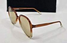 Vintage Corning 2046M Amber Oval Large Sunglasses Made In Korea