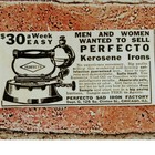 1915 Perfecto Kerosene Iron Print Ad WWI Era Laundry Ephemera Chicago IL — photo 6