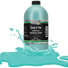 Pouring Masters Tropical Turquoise 32-Ounce (Quart) Acrylic Pouring Paint