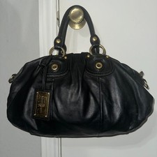 Scarpa da auto borsa in pelle verniciata nera