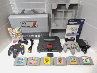 Nintendo 64 Region Free Console 2Controller Case Donkey Kong 64 japan