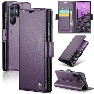 Samsung Galaxy S24 Ultra Wallet Case with Credit Card Holder, RFID Blocking Flip