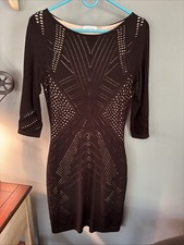 Calvin Klein Medium Lined Black Three-Quarter Sleeve Dress