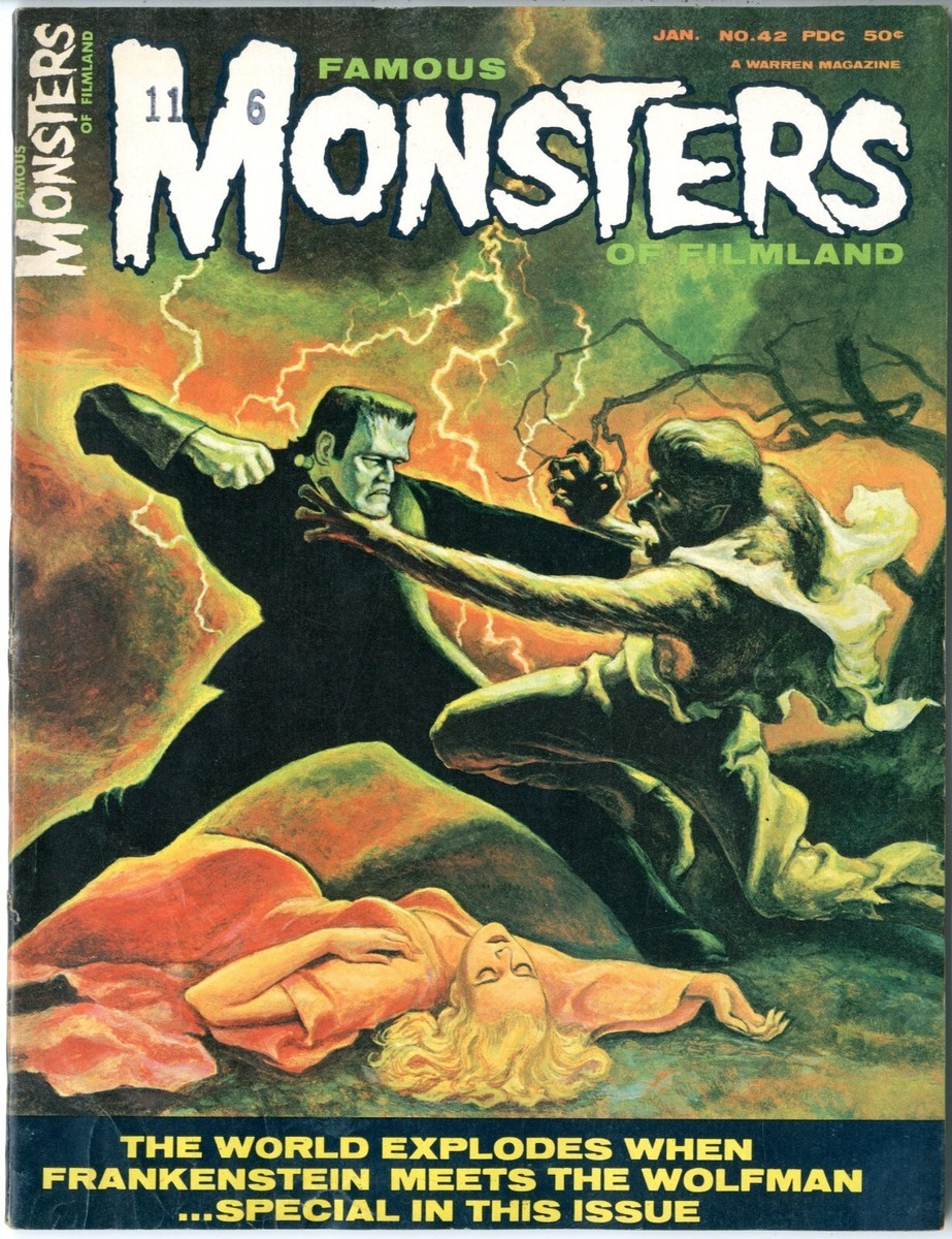 Famous Monsters of Filmland # 42 NEAR MINT- Jan. 1967 Frankenstein