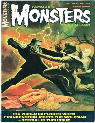 Famous Monsters of Filmland # 42 NEAR MINT- Jan. 1967 Frankenstein