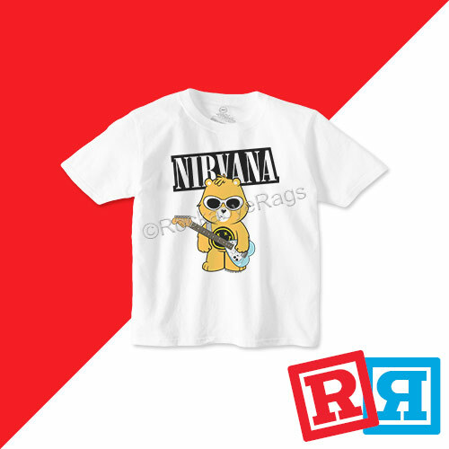 Nirvana Kurt Cobain Bear Boys T-Shirt Cotton Crew Top Nirvana Kurt Cobain Bear Boys T-Shirt Cotton Crew Top
