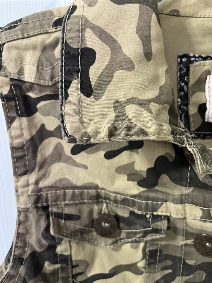Bongo Niño Camuflaje Chaleco Camisa Chaqueta Talla XL Algodón/Verde Spandex/Negro/Tostado Foto 3 de 4