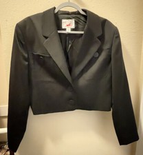 Blazer Mondi of W.Germany Jacket Coat BLACK Wool/Poly Size 42 VTG Short