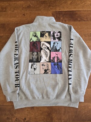 Size M - Taylor Swift THE ERAS TOUR ll 2024 TTPD GREY Quarter Zip Pullover