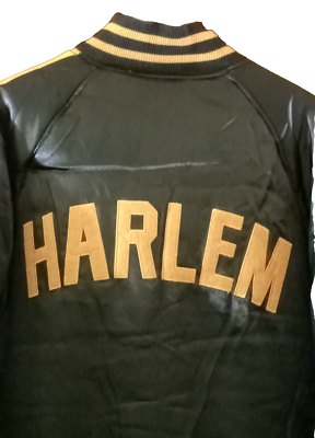 VNTG.90s HARLEM REVERSIBLE BOMBER JACKET BLACK & TAN-RIBBED KNIT 
