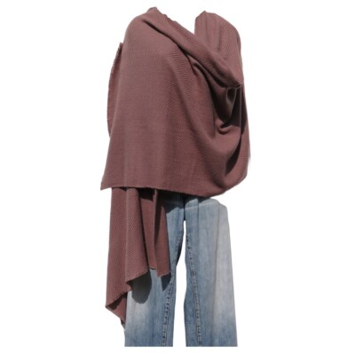 Cashmere | Shawl | 4 Ply| Hand Loomed | Nepal| Herringbone | Sedona