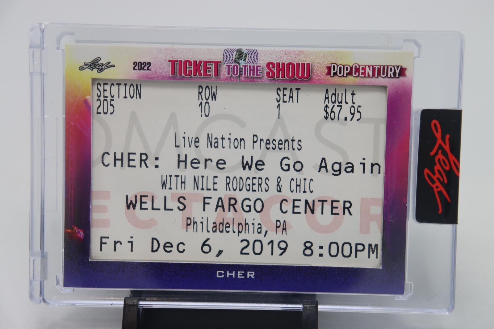 2022 Leaf Pop Century CHER Vintage Concert Ticket to the Show Music Icon Card