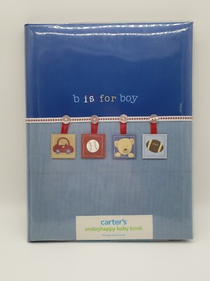 Carter's Baby Boy Memory Book Blue Record New Gift 