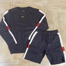 Mens Sweatshirt Shorts Set Blue Large RRP 50 Boohoo Man Set
