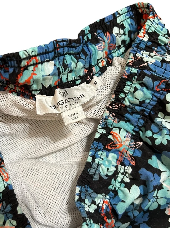 Pantalones Cortos de Natación Bugatchi Uomo Hombres Talla XL Floral Multicolor Azul Malla Brillante Foto 4 de 4
