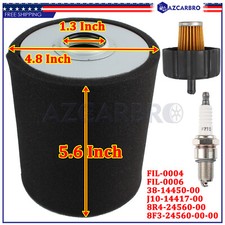 Air Pre Filter Spark Plug Kit for Yamaha G9 Golf Cart 1991-1995, J10-14417-00